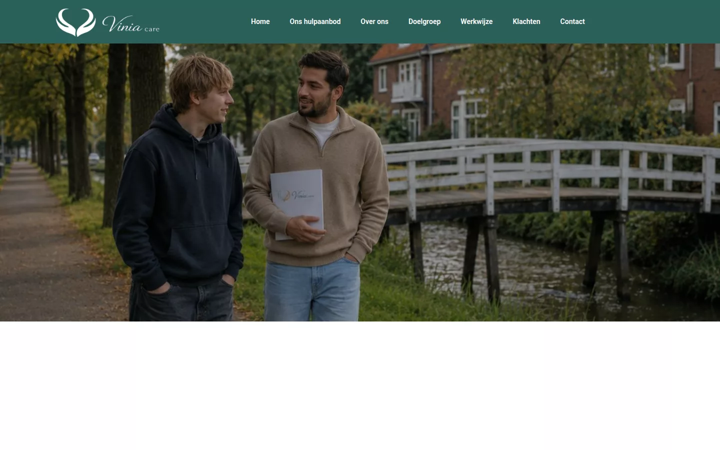 Homepage van Vinia Care